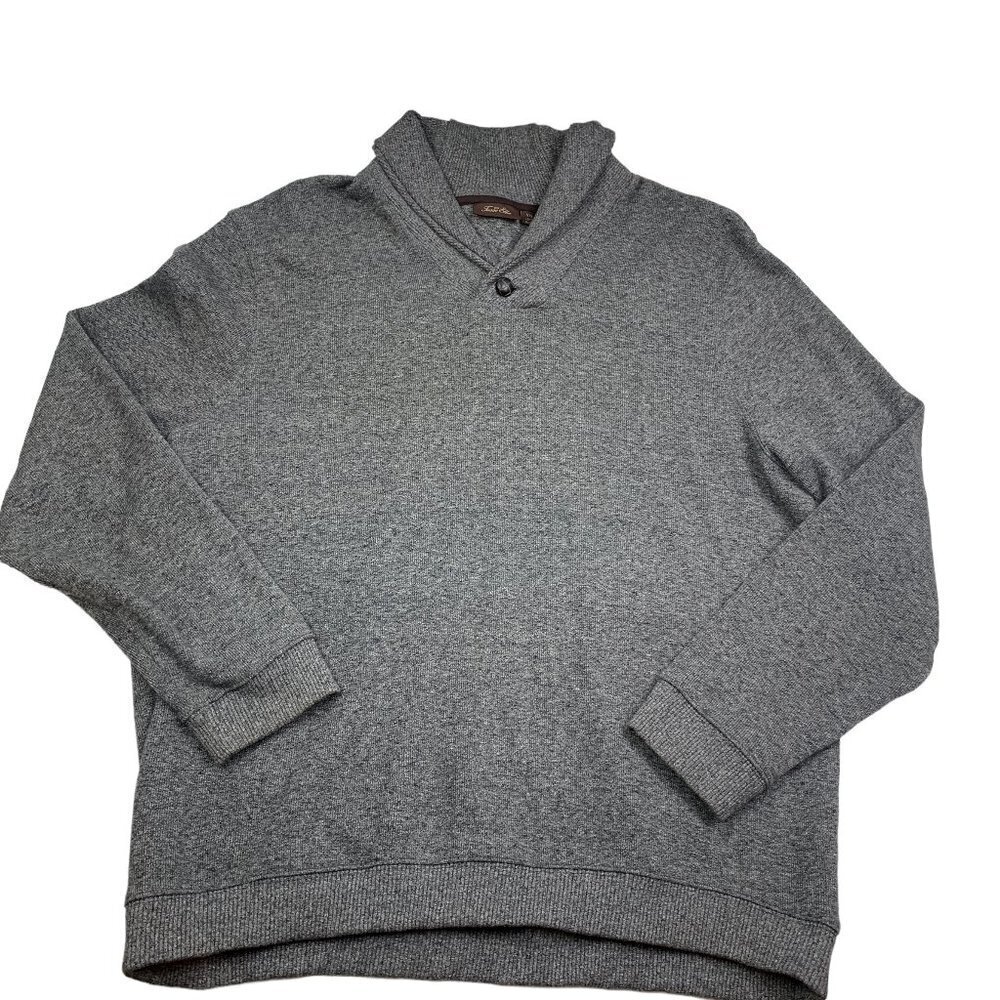 Tasso Elba 100% Cotton Shawl Collar Button Pullover Sweater Men's Size XXL